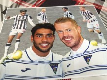Signed Framed picture of Faissal El Bakhtaoui and Andy Geggan